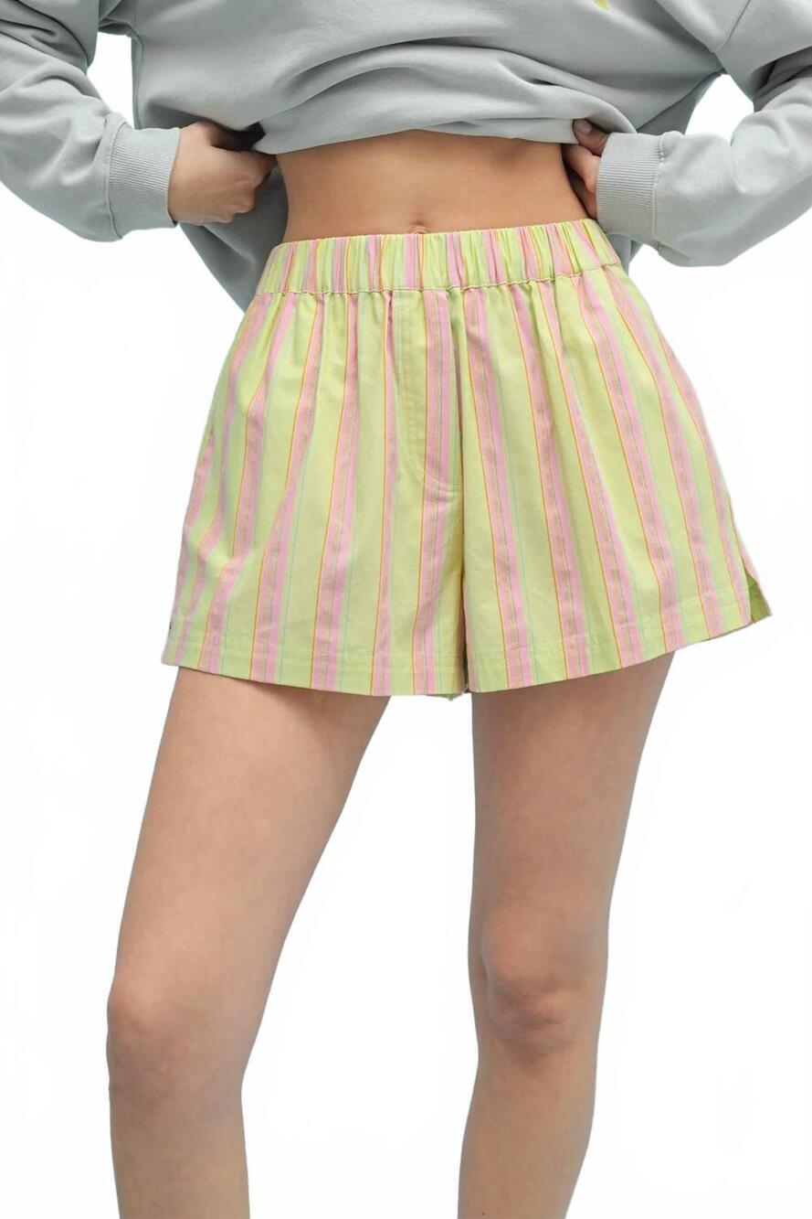 NEW WISHLIST women's cotton shorts in lime combo